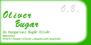 oliver bugar business card