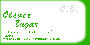 oliver bugar business card